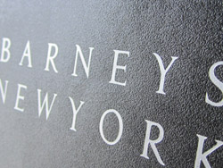 barneys signature embossed shopping bag paper