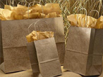 In stock Brown Kraft Paper Shopping Bags