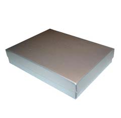 metallic silver folding simplex apparel boxes
