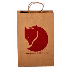 Fjallraven custom kraft paper shopping bags with handle