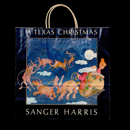 Texas Christmas Shopping Bag