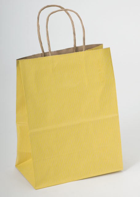50% RECYCLED KRAFT Paper Shopping Bag - Mellow Yellow