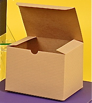 100% Recycled 1-Piece Giftware Box: Tuck-It - Oatmeal Pinstripe 100% Recycled 1-Piece Giftware Box: Tuck-It - Oatmeal Pinstripe