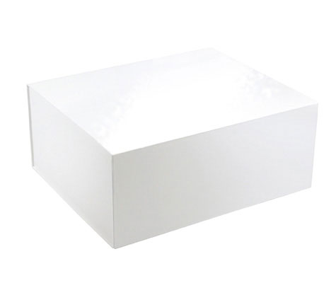 glossy white magnetic retail folding boxes 13 x 10-3/4 x 5-1/2