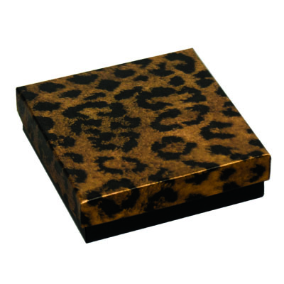 2-Piece Jewelry Boxes, Padded - Leopard Patterned