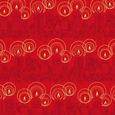 Candle Glow Red Patterned Gift Wrap