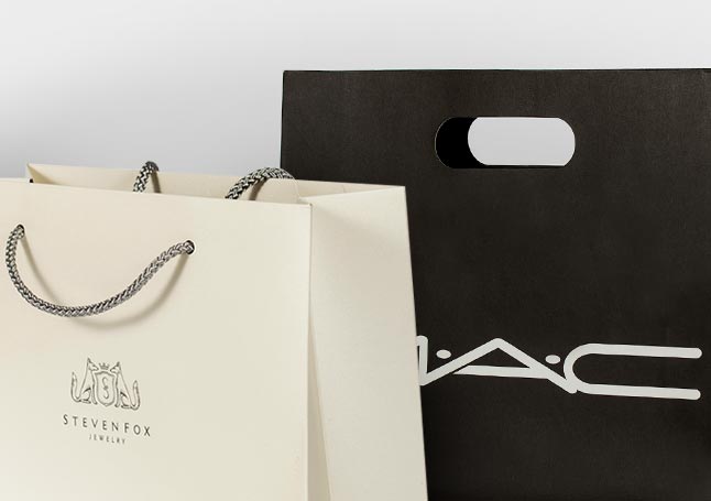 Custom Logo Premium Black Shopping Bags Paper Hand Bag Wholesale