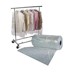 custom garment bags, plastic on a roll, custom imprint your logo