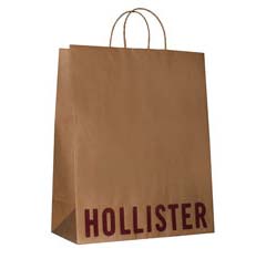 custom imprinted paper shopping bags with paper twisted handles