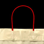 Rigid Rope Handle Inserted into Shopping Bags