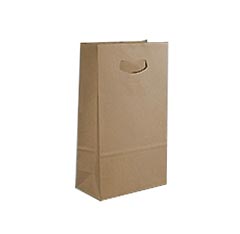 kraft handelok 100% recycled die cut handle shopping bag