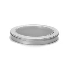stock metal tin cd container with PET window