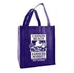 Custom Purple Non Woven Tote Shopping Bag