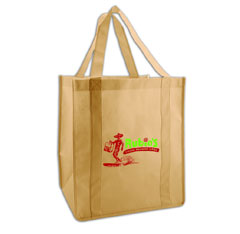 Custom Tan Non Woven Tote Shopping Bag