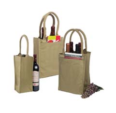 Reusable Cotton Wine Tote Bottle Bags
