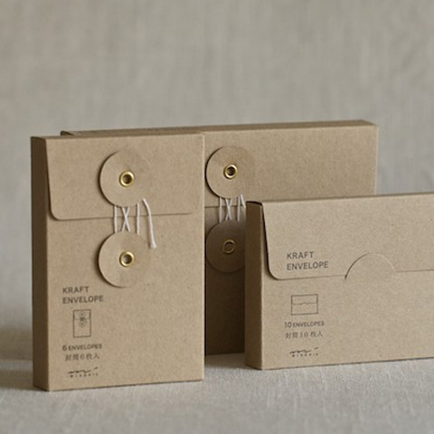 custom ecommerce packaging envelopes with string and buttons