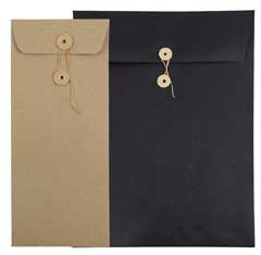 custom imprinted paper shopping bags with string and button closure