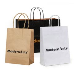 Custom Shopping Bags Paper Handle Kraft