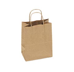 In stock Brown Kraft Paper Shopping Bags