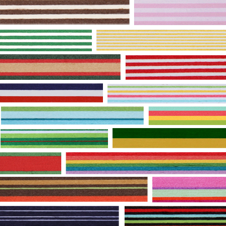 Striped Crimped Cotton Ribbon