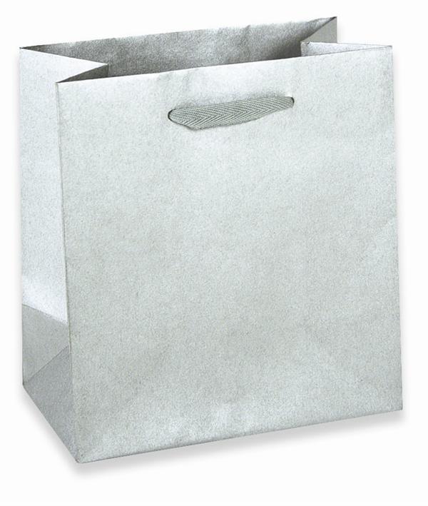 80% Recycled Paper Euro Style Tote Bag - Platinum Metallic