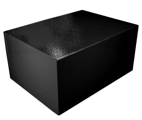 glossy black magnetic retail folding boxes 16 x 12 x 8