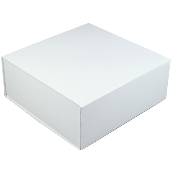 glossy white magnetic retail folding boxes 10 x 10 x 4-1/2