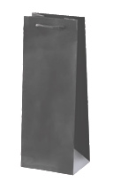Euro Soft Handle Paper Bottle Bag - Glossy or Matte Black Euro Soft Handle Paper Bottle Bag - Glossy or Matte Black