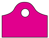 25% RECYCLED Plastic High-Density T-Shirt Bag -  Wave Die Cut Handle PINK