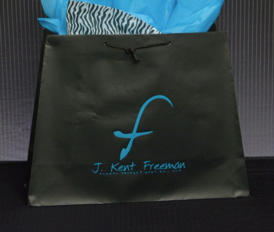 Trapezoid Shape Euro Style Soft Handle Laminated Paper Shopping Bag - Matte Black