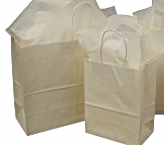 Kraft Paper Shopping Bag with Paper Handles - Vanilla