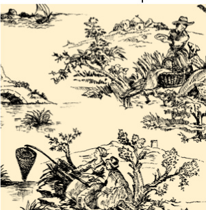 TOILE BLACK on OATMEAL Tissue Paper TOILE BLACK on OATMEAL Tissue Paper