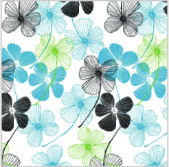 BLUE FLORAL Tissue Paper BLUE FLORAL Tissue Paper