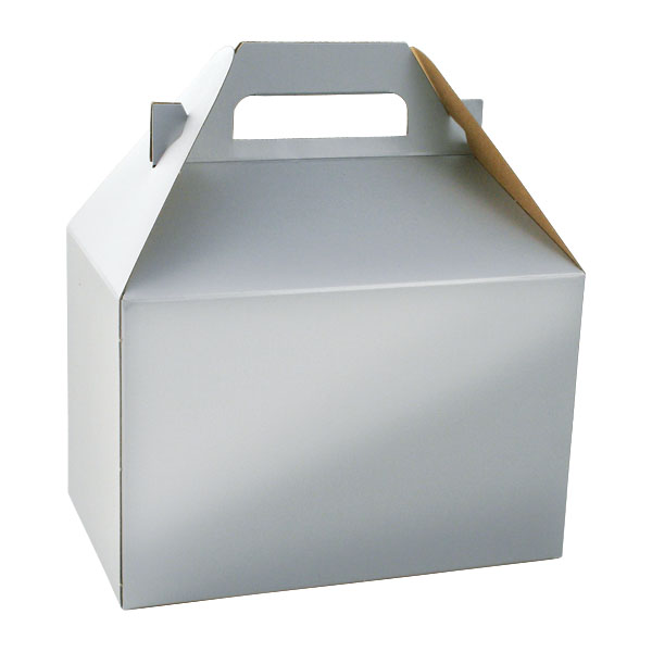 100% Recycled Gable Style Gifftware Box - Platinum Silver 100% Recycled Gable Style Gifftware Box - Platinum Silver