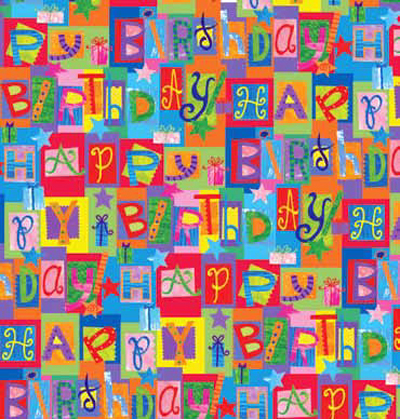 Birthday Squares Patterned Gift Wrap