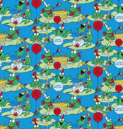 Oh Boy Cake Patterned Gift Wrap