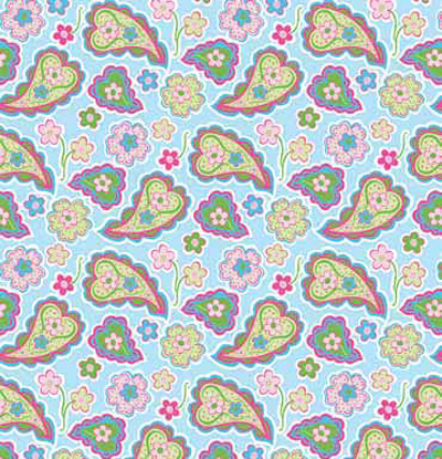 Spring Paisley Patterned Gift Wrap