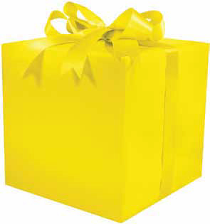 Gloss Solid Yellow Gift Wrap