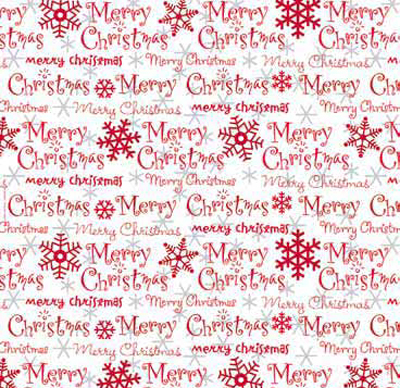 Merry Christmas Script Patterned Gift Wrap