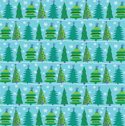 Wacky Trees Patterned Gift Wrap