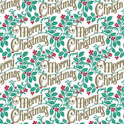 Holly Jolly Christmas Patterned Gift Wrap