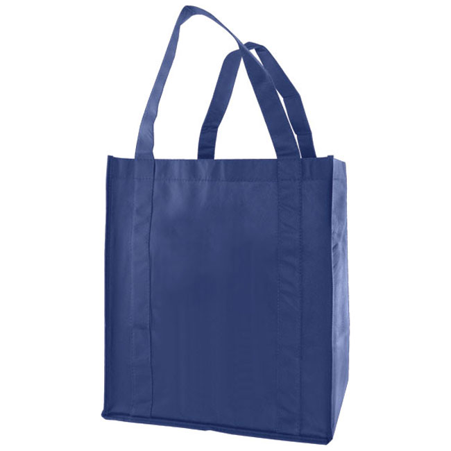 Grocery Tote, Navy Blue, 12" x 8" x 13", 20" Handle
