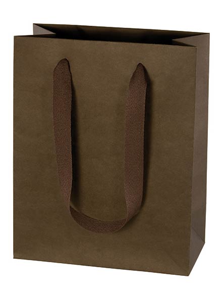 Dark Brown Espresso Kraft Euro Tote Paper Shopping Bags w/ Cotton Twill Handles Dark Brown Espresso Kraft Euro Tote Paper Shopping Bags w/ Cotton Twill Handles