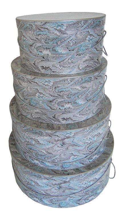 Nested Hat Boxes - Mixed Feather Nested Hat Boxes - Mixed Feather