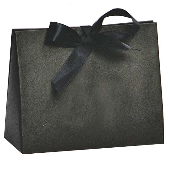 Purse Style Gift Bag or Bag - Matte Black Kraft