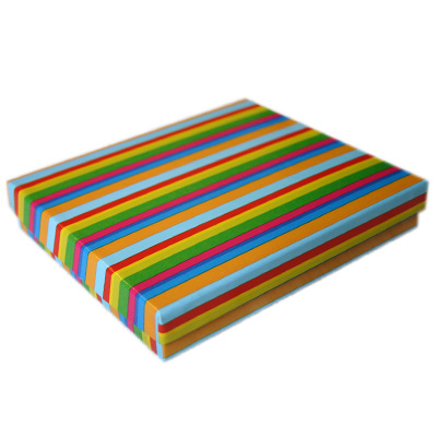 2-Piece Jewelry Boxes, Padded - Rainbow Stripes