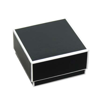 Sophie 2-piece Jewelry Boxes - Black with White Trim