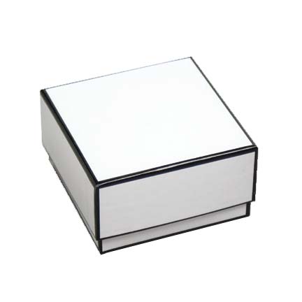 Sophie 2-piece Jewelry Boxes - White with Black Trim