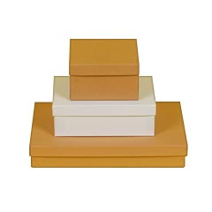 2-Piece Jewelry Boxes, Padded - White & Brown Kraft