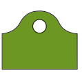 25% RECYCLED High-Density T-Shirt Plastic Bag -  Wave Die Cut Handle CITRUS GREEN